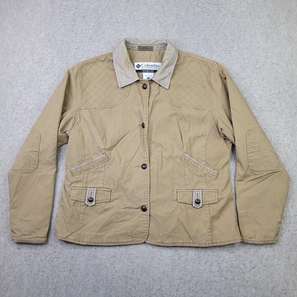 Vintage Columbia Sportswear River Resort‎ Women's Size Large Tan Jacket Coat